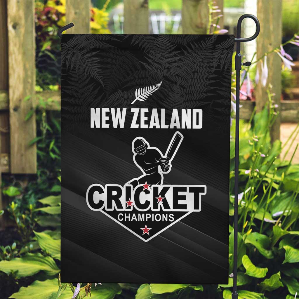 New Zealand Cricket Garden Flag Aotearoa Black Cap Come On LT01 Garden Flag Black - Polynesian Pride