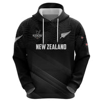 Custom New Zealand Cricket Hoodie Aotearoa Black Cap Come On LT01 - Polynesian Pride