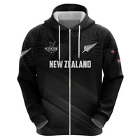 Custom New Zealand Cricket Hoodie Aotearoa Black Cap Come On LT01 - Polynesian Pride