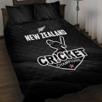 New Zealand Cricket Quilt Bed Set Aotearoa Black Cap Come On LT01 Black - Polynesian Pride