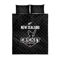 New Zealand Cricket Quilt Bed Set Aotearoa Black Cap Come On LT01 - Polynesian Pride