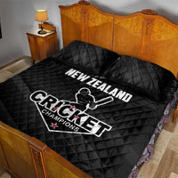 New Zealand Cricket Quilt Bed Set Aotearoa Black Cap Come On LT01 - Polynesian Pride