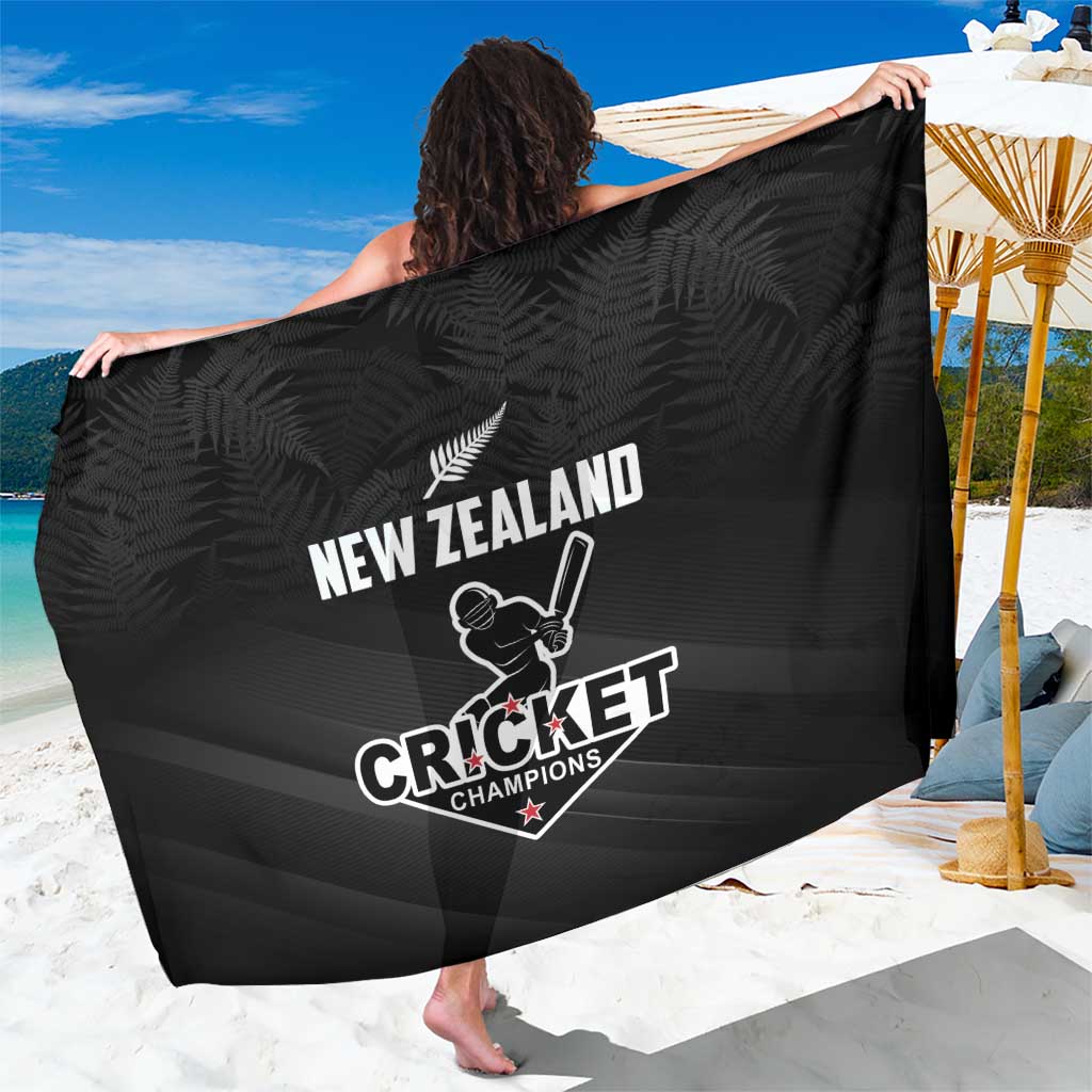 New Zealand Cricket Sarong Aotearoa Black Cap Come On LT01 One Size 44 x 66 inches Black - Polynesian Pride