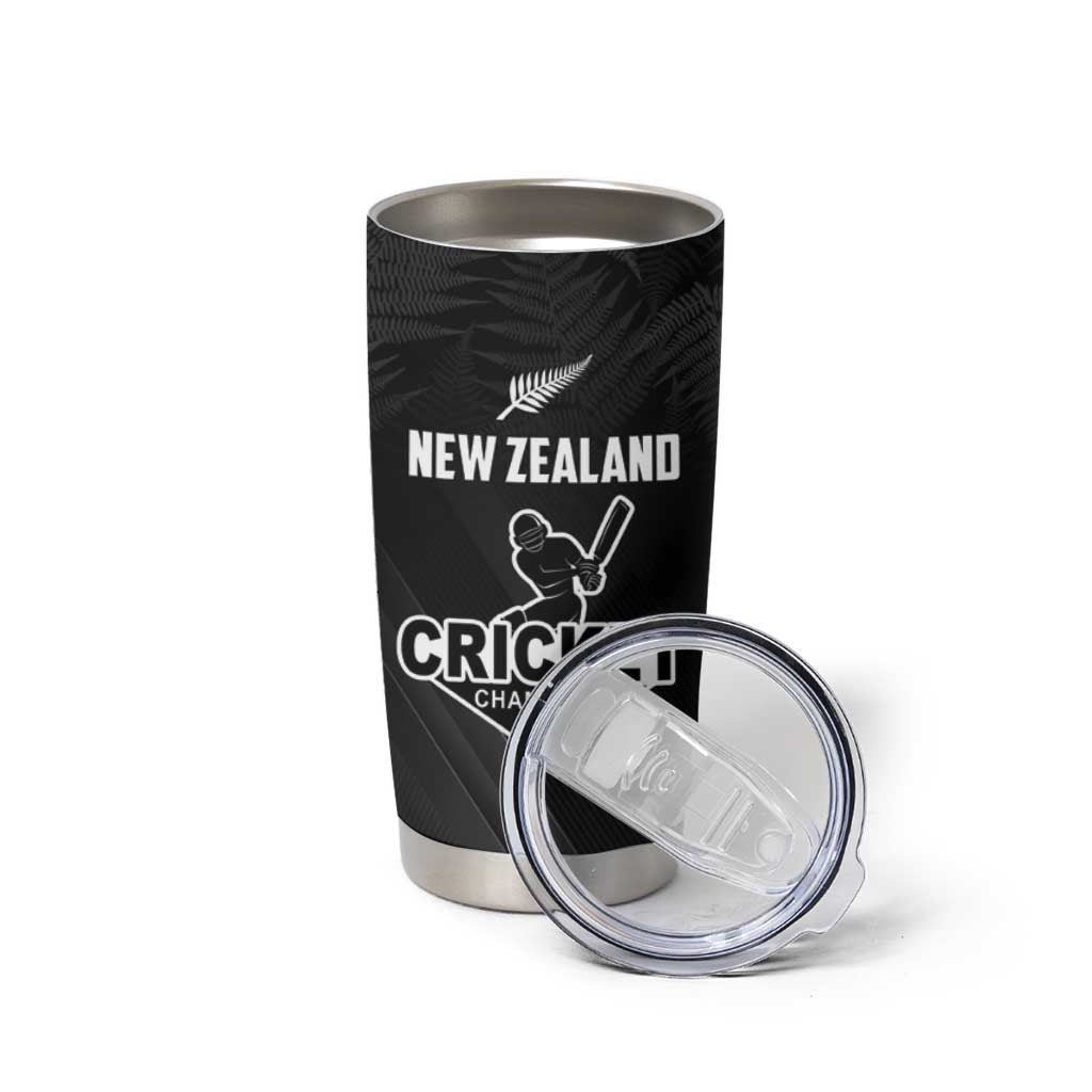 Custom New Zealand Cricket Tumbler Cup Aotearoa Black Cap Come On LT01 - Polynesian Pride