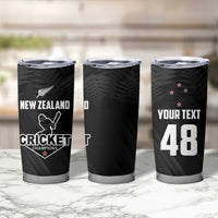 Custom New Zealand Cricket Tumbler Cup Aotearoa Black Cap Come On LT01 - Polynesian Pride