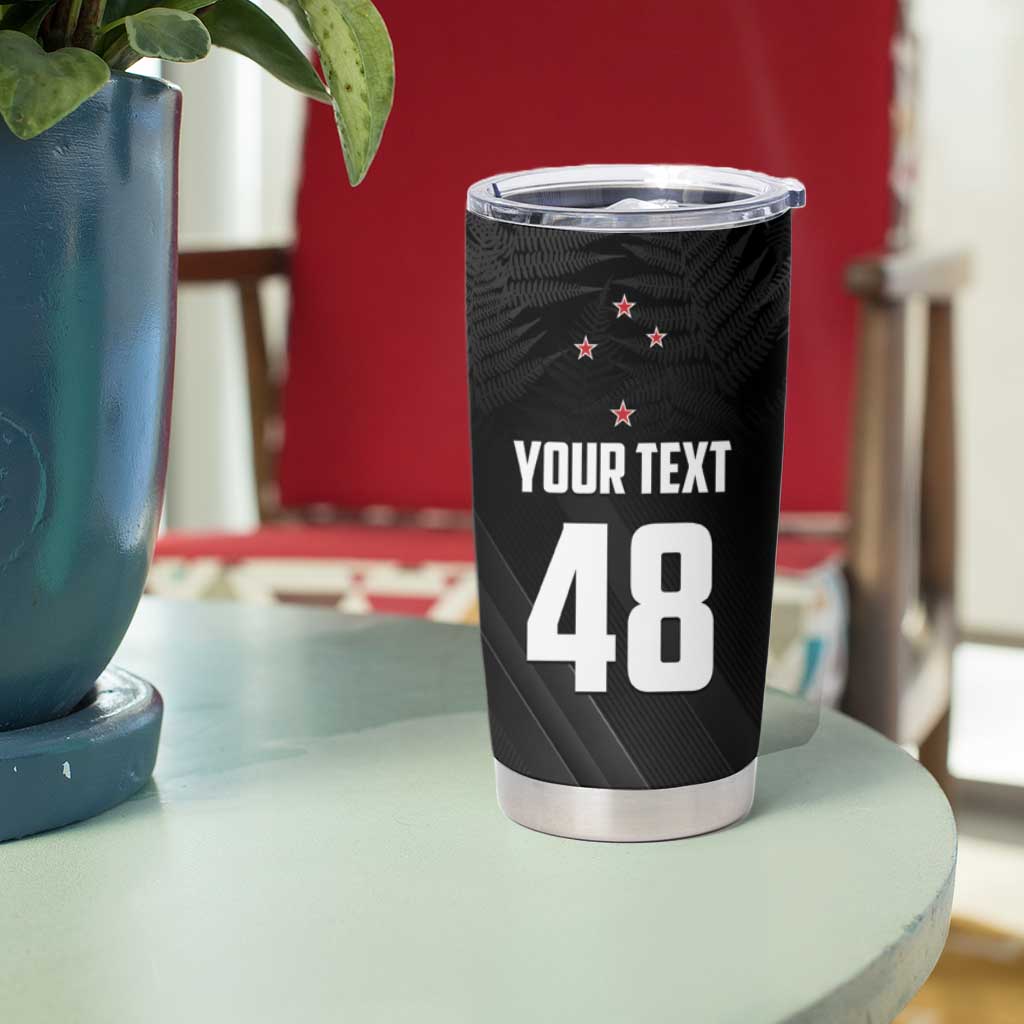 Custom New Zealand Cricket Tumbler Cup Aotearoa Black Cap Come On LT01 - Polynesian Pride