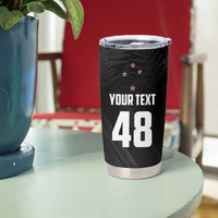 Custom New Zealand Cricket Tumbler Cup Aotearoa Black Cap Come On LT01 - Polynesian Pride