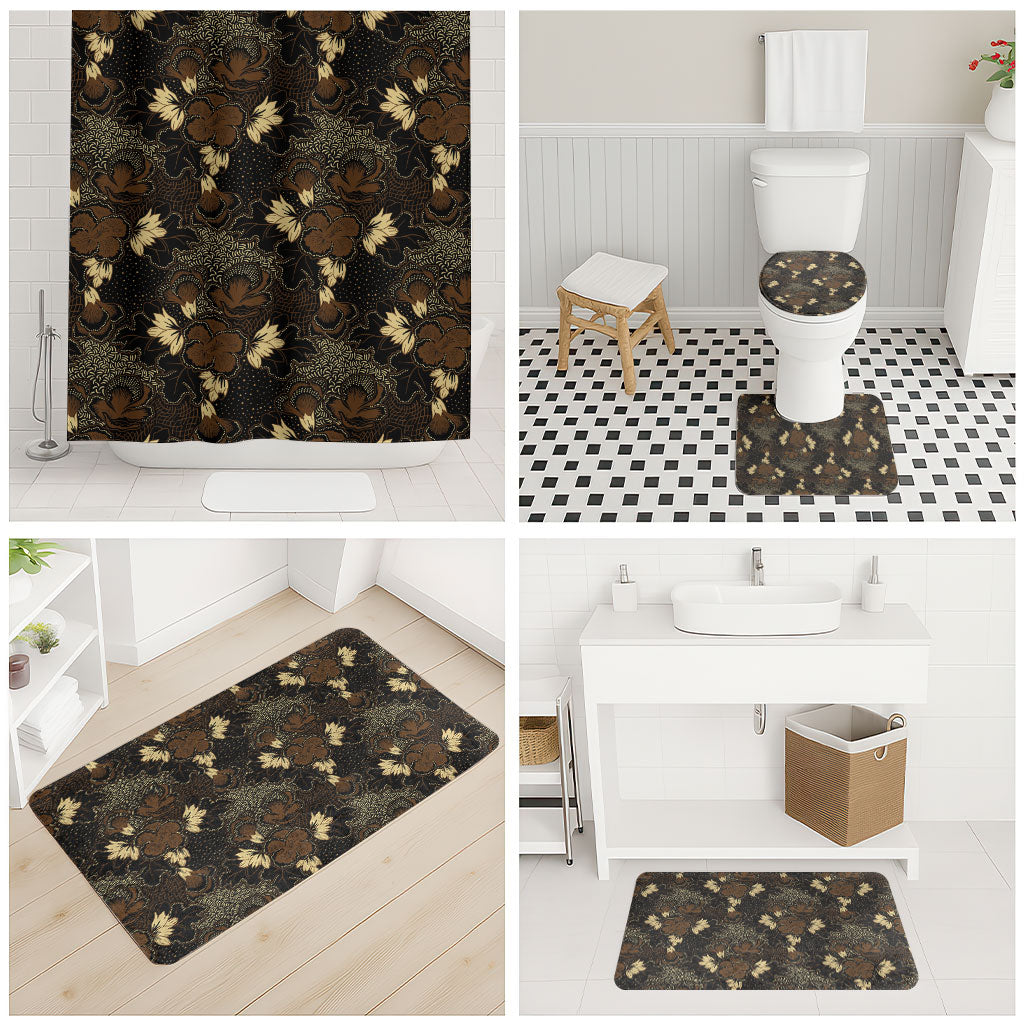 Javanese Batik Semen Bathroom Set Indonesian Traditional Pattern LT01 - Polynesian Pride
