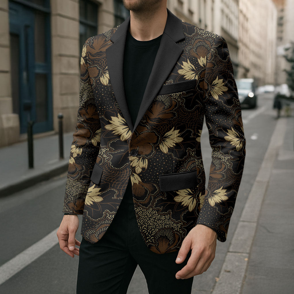 Javanese Batik Semen Blazer Indonesian Traditional Pattern LT01 - Polynesian Pride