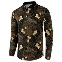 Javanese Batik Semen Button Sweatshirt Indonesian Traditional Pattern LT01 - Polynesian Pride