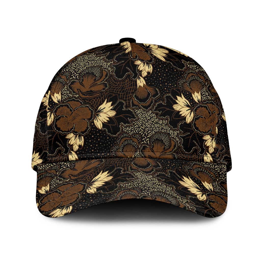Javanese Batik Semen Classic Cap Indonesian Traditional Pattern LT01 Universal Fit Black - Polynesian Pride