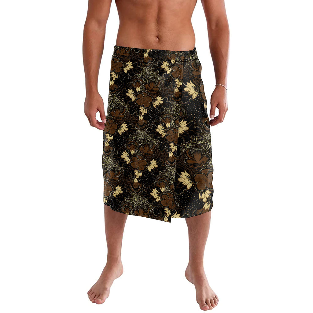 Javanese Batik Semen Lavalava Indonesian Traditional Pattern LT01 Black - Polynesian Pride