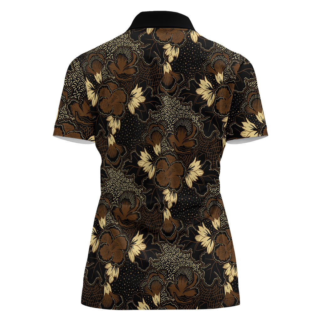 Javanese Batik Semen Women Polo Shirt Indonesian Traditional Pattern LT01 - Polynesian Pride