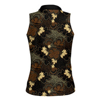 Javanese Batik Semen Women Sleeveless Polo Shirt Indonesian Traditional Pattern LT01 - Polynesian Pride