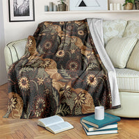 Batik Pedalaman Semen Lereng Style Blanket Indonesian Traditional Pattern LT01 Black - Polynesian Pride
