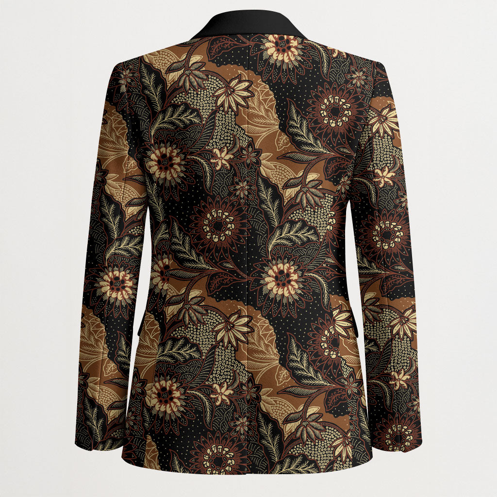Batik Pedalaman Semen Lereng Style Blazer Indonesian Traditional Pattern LT01 - Polynesian Pride