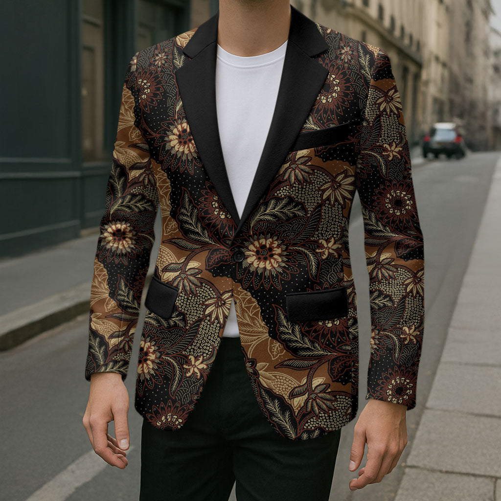 Batik Pedalaman Semen Lereng Style Blazer Indonesian Traditional Pattern LT01 - Polynesian Pride