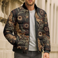 Batik Pedalaman Semen Lereng Style Bomber Puffer Jacket Indonesian Traditional Pattern LT01 - Polynesian Pride
