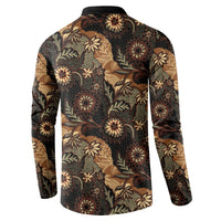 Batik Pedalaman Semen Lereng Style Button Sweatshirt Indonesian Traditional Pattern LT01 - Polynesian Pride