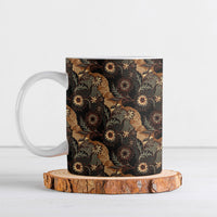 Batik Pedalaman Semen Lereng Style Ceramic Mug Indonesian Traditional Pattern LT01 Black - Polynesian Pride