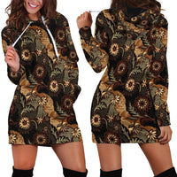 Batik Pedalaman Semen Lereng Style Hoodie Dress Indonesian Traditional Pattern LT01 - Polynesian Pride