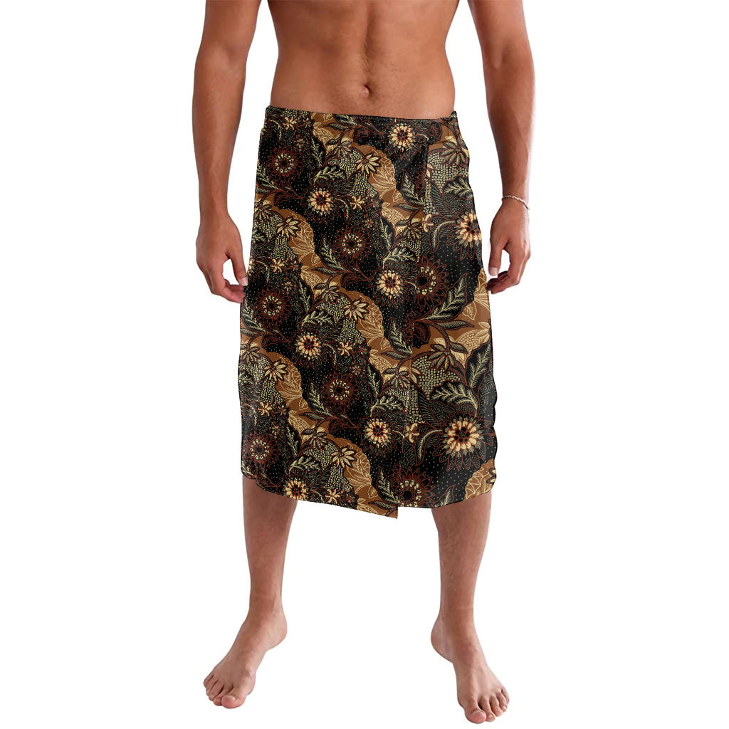 Batik Pedalaman Semen Lereng Style Lavalava Indonesian Traditional Pattern LT01 Black - Polynesian Pride