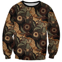 Batik Pedalaman Semen Lereng Style Sweatshirt Indonesian Traditional Pattern LT01 Unisex Black - Polynesian Pride