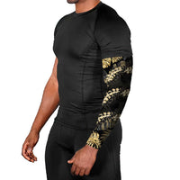 Gold Tropical Leaves Hawaii Mikioi Lei Arm Sleeves Luxury Stylized LT01 - Polynesian Pride