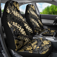 Gold Tropical Leaves Hawaii Mikioi Lei Car Seat Cover Luxury Stylized LT01 - Polynesian Pride