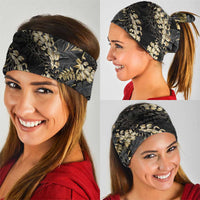 Gold Tropical Leaves Hawaii Mikioi Lei Neck Gaiter Luxury Stylized LT01 - Polynesian Pride