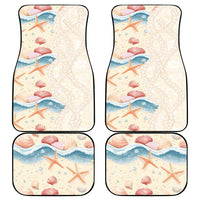 Beige Hawaii Lei Seashells Starfish Car Mats Sandy Sylized LT01 - Polynesian Pride