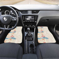 Beige Hawaii Lei Seashells Starfish Car Mats Sandy Sylized LT01 Set 2pcs - Front Beige - Polynesian Pride