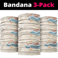 Beige Hawaii Lei Seashells Starfish Neck Gaiter Sandy Sylized LT01 package One Size: 25*50cm Beige - Polynesian Pride
