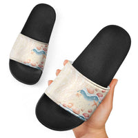 Beige Hawaii Lei Seashells Starfish Slide Sandals Sandy Sylized LT01 - Polynesian Pride