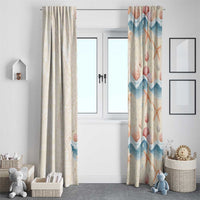 Beige Hawaii Lei Seashells Starfish Window Curtain Sandy Sylized LT01 - Polynesian Pride