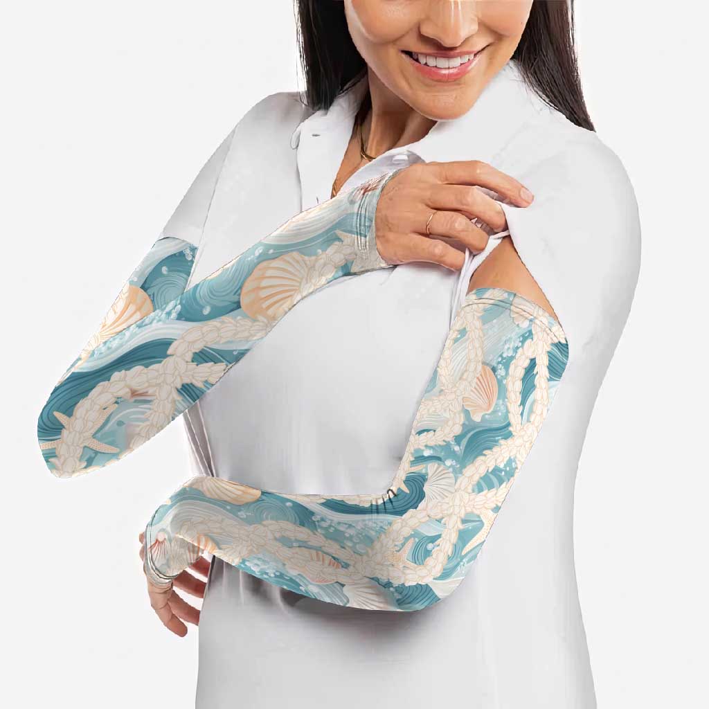 Hawaii Lei Seashells Starfish Arm Sleeves Fresh Summer Vibe LT01 - Polynesian Pride