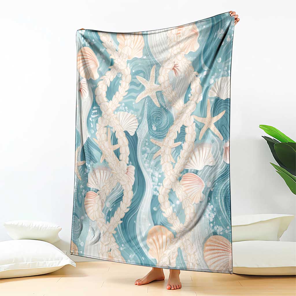 Hawaii Lei Seashells Starfish Blanket Fresh Summer Vibe LT01 - Polynesian Pride