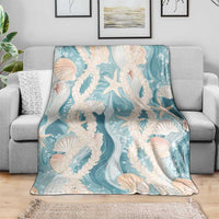 Hawaii Lei Seashells Starfish Blanket Fresh Summer Vibe LT01 - Polynesian Pride