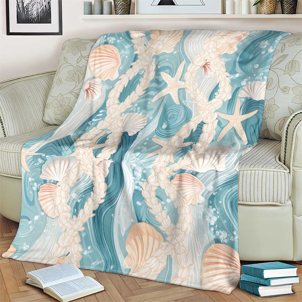 Hawaii Lei Seashells Starfish Blanket Fresh Summer Vibe LT01 - Polynesian Pride