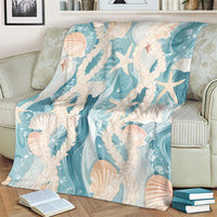 Hawaii Lei Seashells Starfish Blanket Fresh Summer Vibe LT01 - Polynesian Pride
