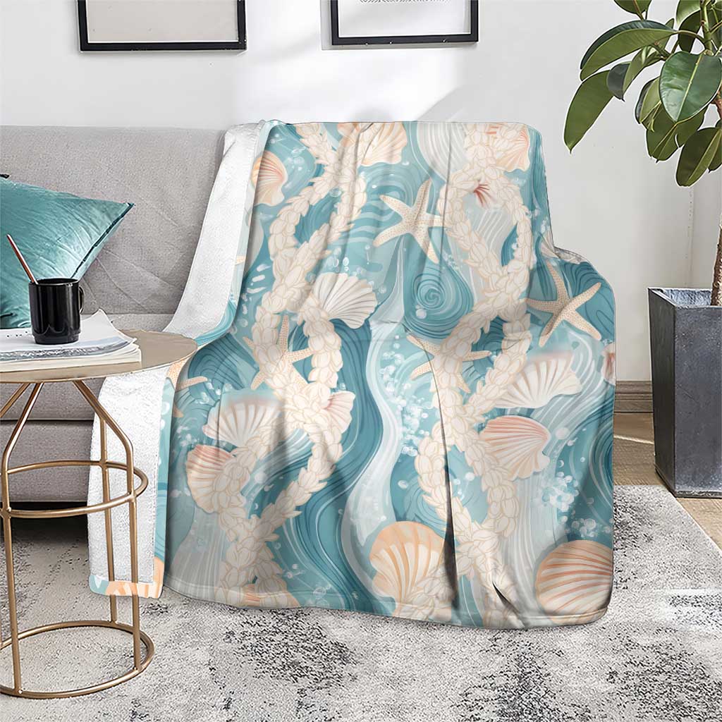 Hawaii Lei Seashells Starfish Blanket Fresh Summer Vibe LT01 - Polynesian Pride