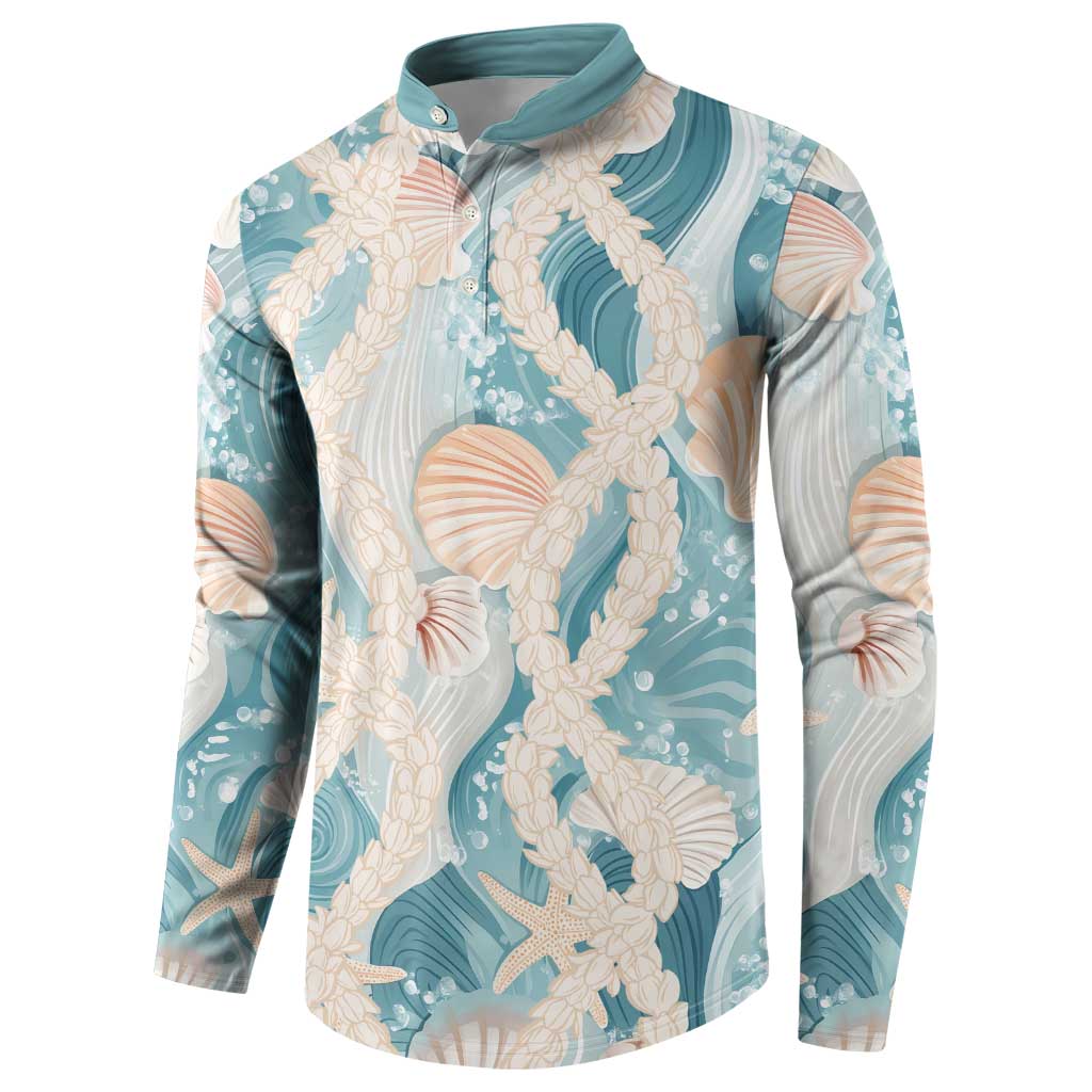 Hawaii Lei Seashells Starfish Button Sweatshirt Fresh Summer Vibe LT01 - Polynesian Pride