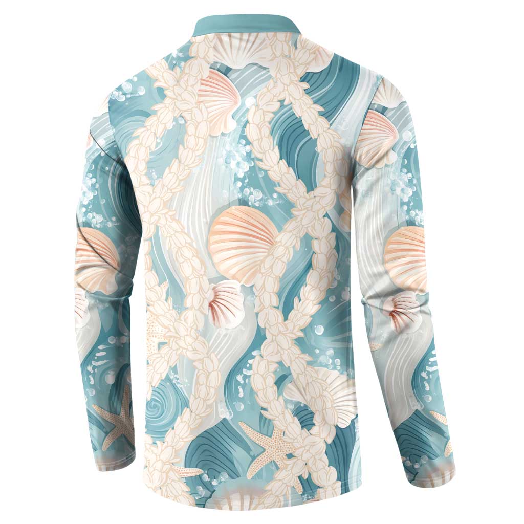 Hawaii Lei Seashells Starfish Button Sweatshirt Fresh Summer Vibe LT01 - Polynesian Pride