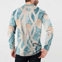 Hawaii Lei Seashells Starfish Button Sweatshirt Fresh Summer Vibe LT01 - Polynesian Pride