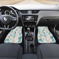 Hawaii Lei Seashells Starfish Car Mats Fresh Summer Vibe LT01 Set 2pcs - Front Blue - Polynesian Pride