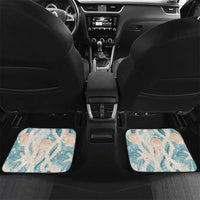 Hawaii Lei Seashells Starfish Car Mats Fresh Summer Vibe LT01 Set 2pcs - Back Blue - Polynesian Pride