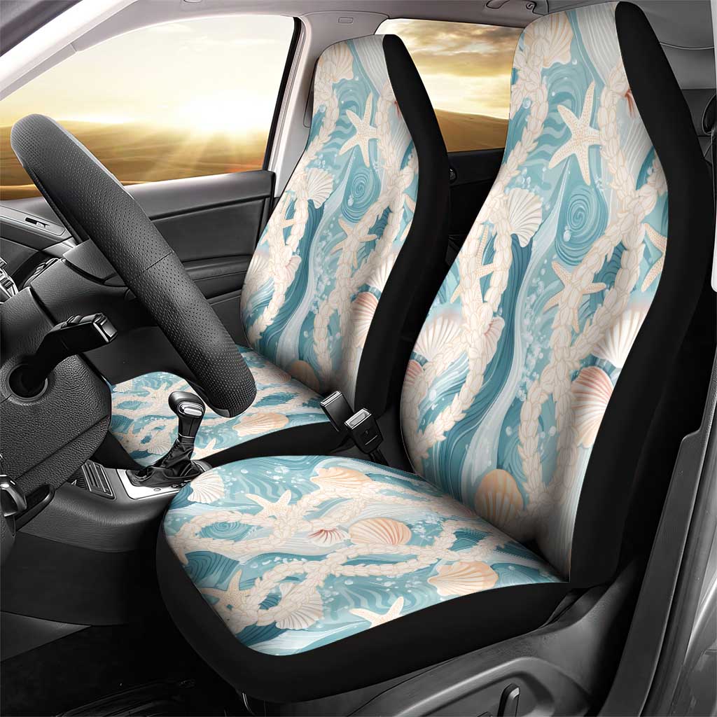 Hawaii Lei Seashells Starfish Car Seat Cover Fresh Summer Vibe LT01 - Polynesian Pride