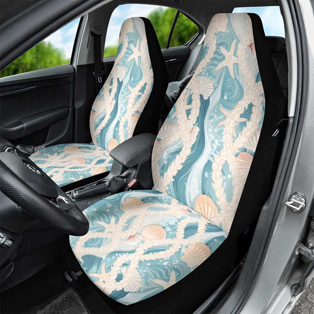 Hawaii Lei Seashells Starfish Car Seat Cover Fresh Summer Vibe LT01 - Polynesian Pride