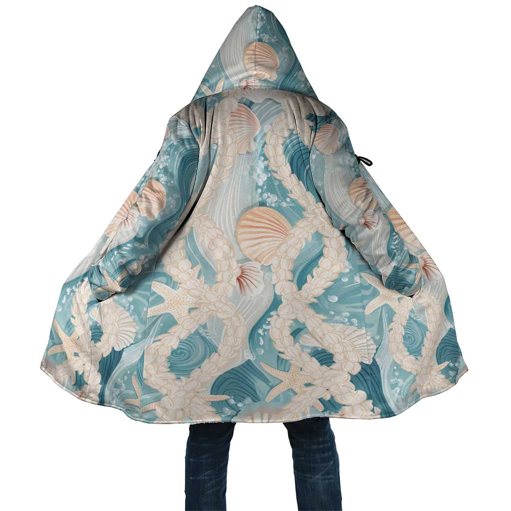 Hawaii Lei Seashells Starfish Cloak Fresh Summer Vibe LT01 Unisex Blue - Polynesian Pride