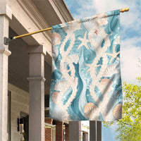 Hawaii Lei Seashells Starfish Garden Flag Fresh Summer Vibe LT01 House Flag Blue - Polynesian Pride